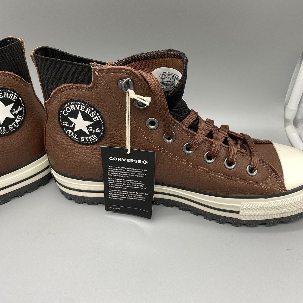 Converse Mens 9 Brown Chuck Taylor All Star City Trek Leather Waterproof Boot - Picture 10 of 15